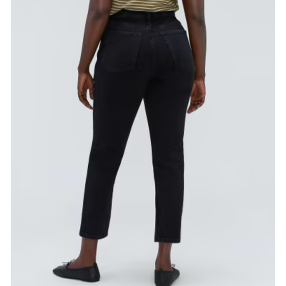 Everlane The Curvy Cheeky Jean Size 27 Crop Black Denim - Picture 5 of 16